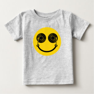 Smile-Gesicht-Diskjockey-DJ Baby T-shirt