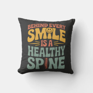 Smile Gesunder Spine Chiropraktor Zitat Design Kissen