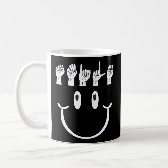 Smile Hand Sign Language Asl Interpreter Translato Kaffeetasse (Links)