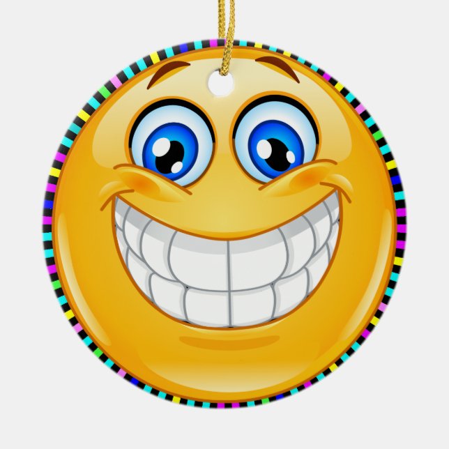 Smile Happy Face Friendship Ornamenet - SRF Keramikornament (Vorne)