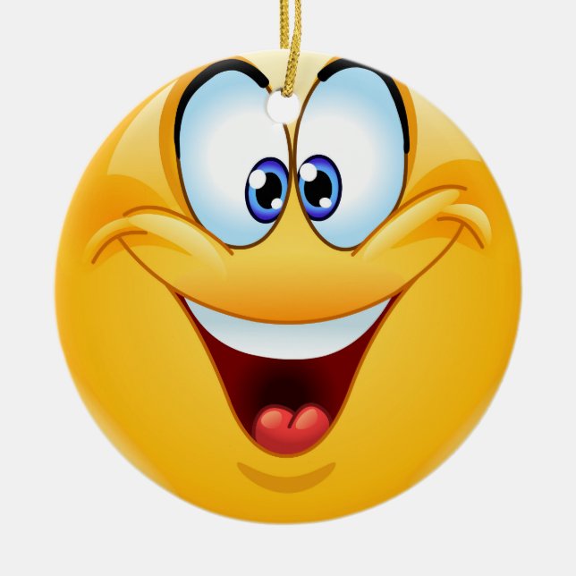 Smile Happy Face Friendship Ornamenet - SRF Keramikornament (Vorne)