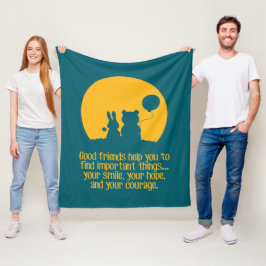 Smile, hope, courage fleecedecke