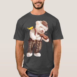 Smile Hund Violine spielen T-Shirt