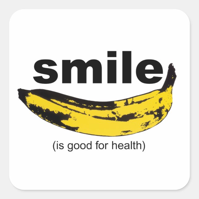SMILE ist gut für Gesundheit Square Sticker (Vorderseite)