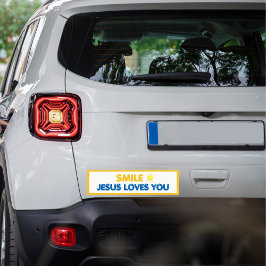 Smile – Jesus Loves You | Christian Faith Autoaufkleber
