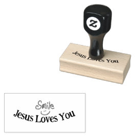 Smile Jesus Loves You Christian Gummistempel