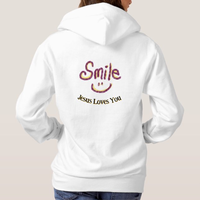 Smile Jesus Loves You  Hoodie (Rückseite)