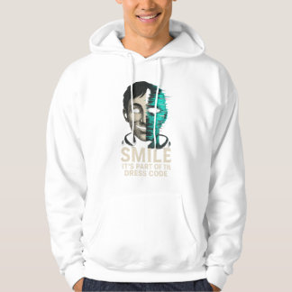 Smile Kleiderordnung Digitaler Glitch Hoodie