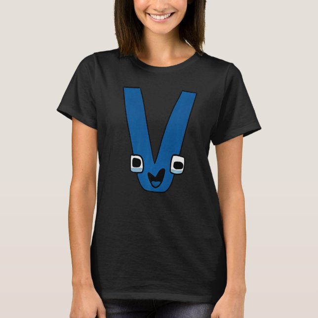 Smile Letter V Alphabet Lore T-Shirt (Vorderseite)