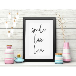 Smile, Live, Laugh Poster – Positive Energie 