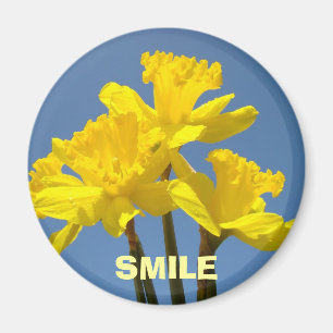 SMILE Magnete Gelbe Daffodische Blume lächeln