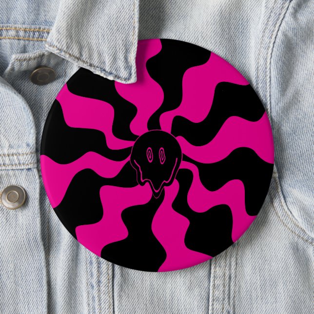 Smile Melt - Magenta und Schwarz Button (Beispiel)