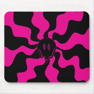Smile Melt - Magenta und Schwarz Mousepad