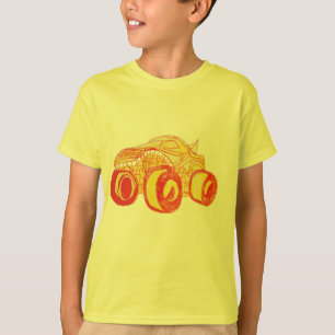 Smile Monster Truck Kundgebung Geburtstagsparty T-Shirt