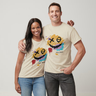 SMILE MOOD Unheimliches Grinsen Abstract Art Shirt