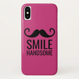SMILE & Mustache auf JEDEM GRUNDFARBEN iPhone X-Fa Case-Mate iPhone Hülle