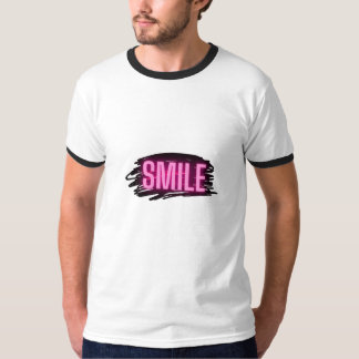 Smile Neon Text Herren Ring T-Shirt
