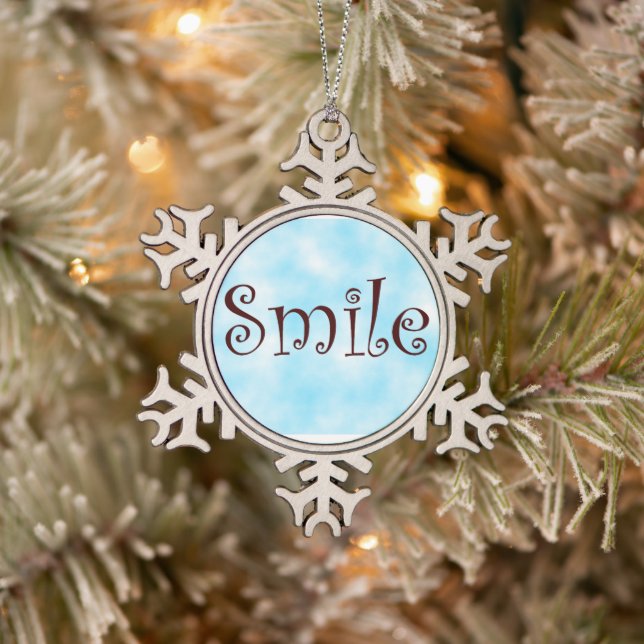Smile-pewter snowflake ornament (Baum)