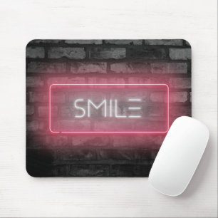 SMILE Pink Neon signieren Maus Pad Mousepad