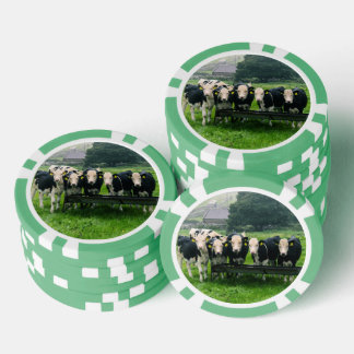 Smile please! Cute and fun cows Pokerchips