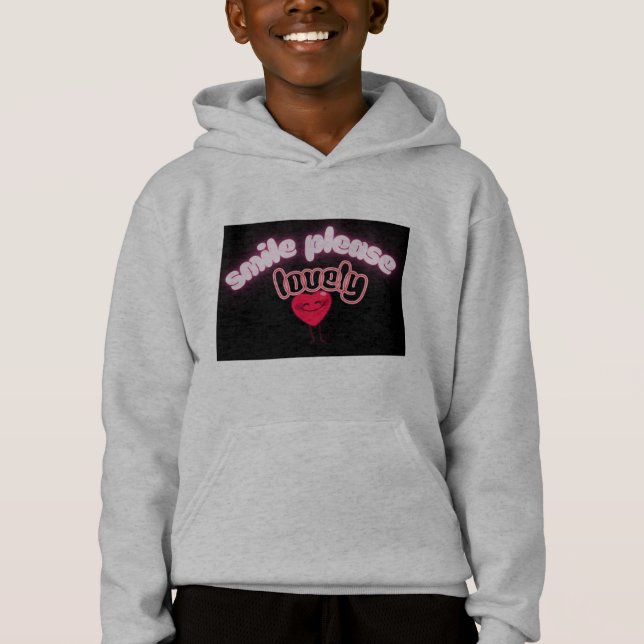 Smile Please Kids Pullover Hoodie (Vorderseite)