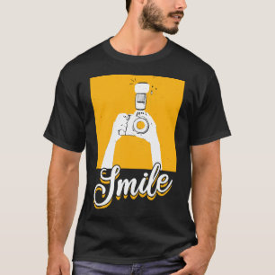 Smile Retro Kamera Fotograf mit Eoq T-Shirt