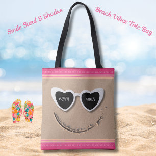 Smile Sand & Shades Beach Vibes Sommer-Tragetasche