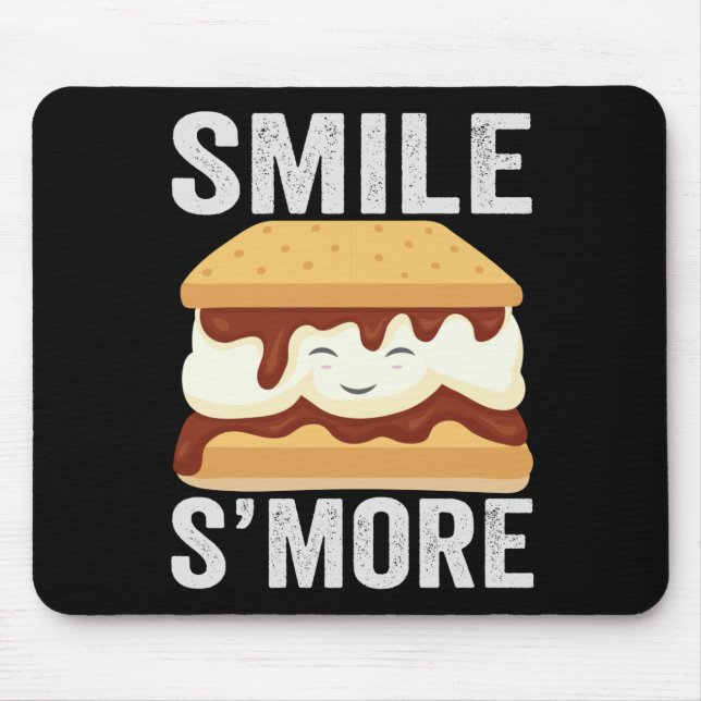 Smile S'more Funny Outdoor Camping Liebhaber Gesch Mousepad (Vorne)