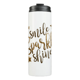 Smile Sparkle Shine Travel Mug isolierte Tasse