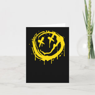 Smile Spray Art Sticker Karte