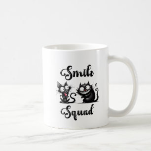 Smile Squad mit lustigem Katzen-Design Kaffeetasse