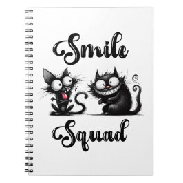 Smile Squad mit lustigem Katzen-Design Notizblock