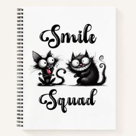 Smile Squad mit lustigem Katzen-Design Notizbuch