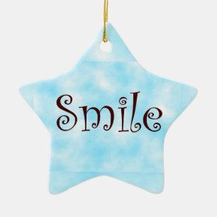 Smile-Star-Ornament Keramik Ornament