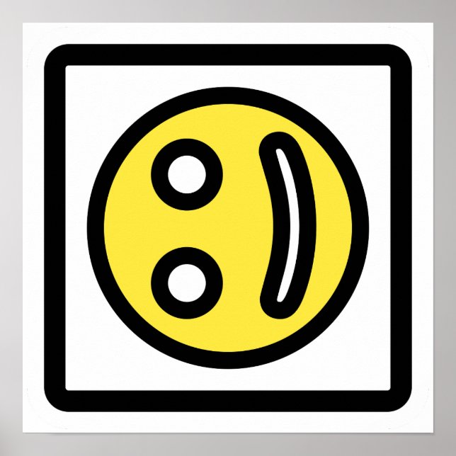 Smile That’s Not Quite Right – Artistic Face Print Poster (Vorne)