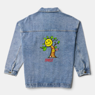 "Smile Tree" Positive Vibes Jeansjacke