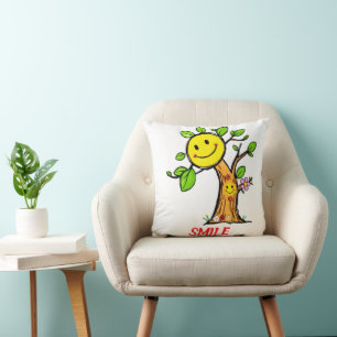 "Smile Tree" Positive Vibes Kissen