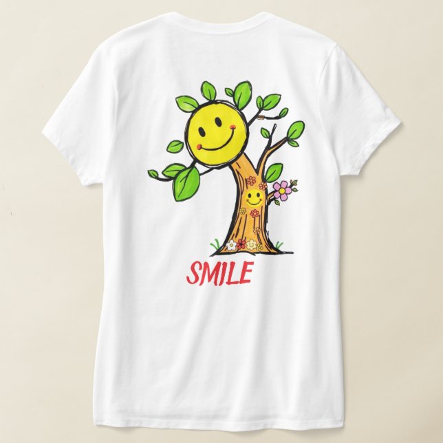 "Smile Tree" Positive Vibes T-Shirt (AblageHinten)