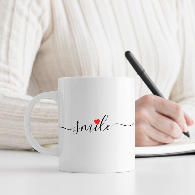 Smile Typografie Kaffeetasse (Von Creator hochgeladen)