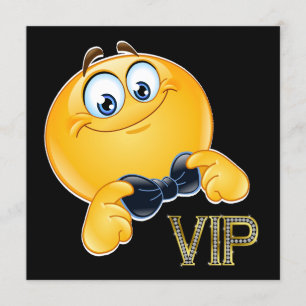 Smile VIP Black Krawatte Event-Einladung Einladung