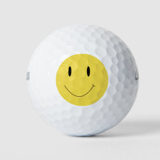 Smile Yellow Happy Face 004 Golfball