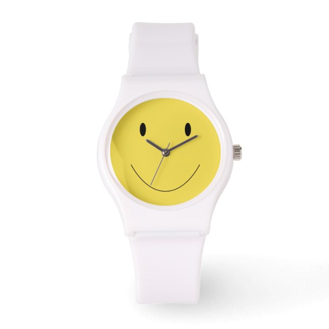 Smile Yellow Happy Face 007 Armbanduhr (Vorderseite)