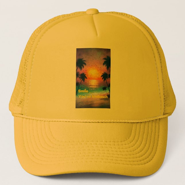 Smile... You're at the Beach – Chill Summer Cap Truckerkappe (Vorderseite)