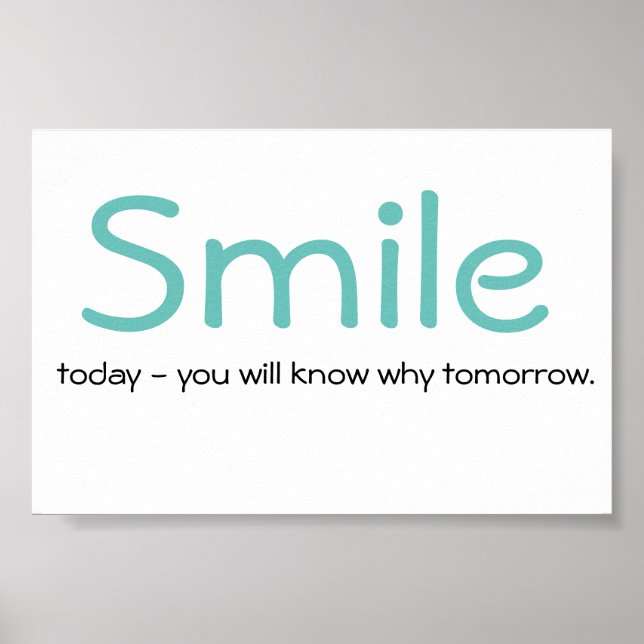 Smile Zitat Poster (Vorne)