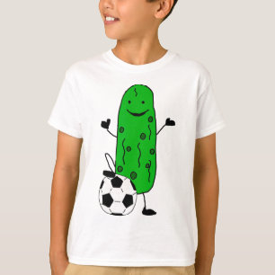 Smilealottees Lustige Dillgurke spielt Fußball T-Shirt