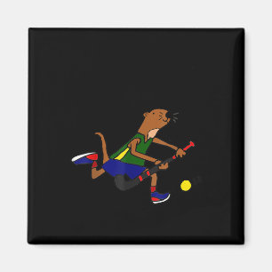 Smilealottees Lustiger Seeotter spielt Feldhockey Magnet