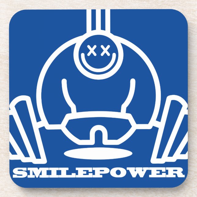 Smilepower Getränkeuntersetzer (Vorderseite)