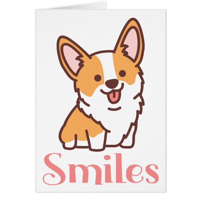 Smiles Miss You Cute Puppy Dog Corgi Hello (Vorne)