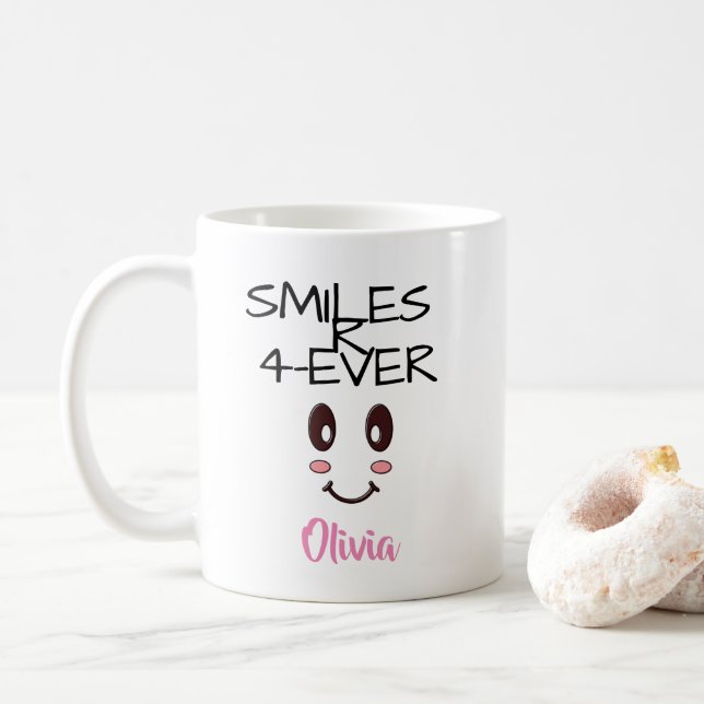 SMILES R 4-EVER (PERSONALISIERTE) TASSE (Mit Donut)