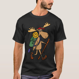 Smileswsports Funny Moose Wandermüde faul  T-Shirt